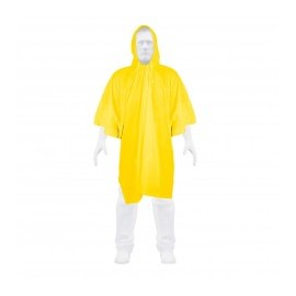 Poncho impermiable de 0.10mm de espesor 100% de PVC con capucha y broches de presión en los costados