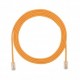 Patch Cord, UTP Cat5e, Small Diameter (28AWG), Orange Color, 1 ft 30 Centimeters Patch cord RJ45 Network Cable