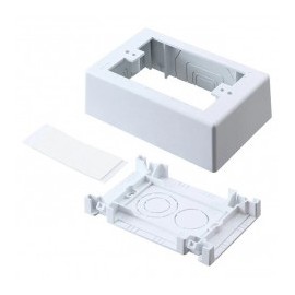 Caja de Pared Superficial, uso Universal con Placas de Pared, Con Cinta Adhesiva, Color Blanco