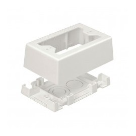 Caja de Pared Superficial, uso Universal con Placas de Pared, Con Cinta Adhesiva, Color Blanco Mate Caja Universal Panduit