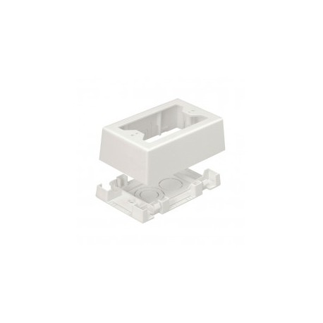 Caja de Pared Superficial, uso Universal con Placas de Pared, Con Cinta Adhesiva, Color Blanco Mate Caja Universal Panduit