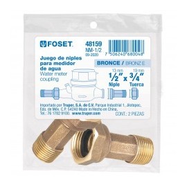 1 piece Niple With Nut For Water Meter 1/2x 3/4 Foset Connector for water meter from 1/2" Male to 3/4" Female