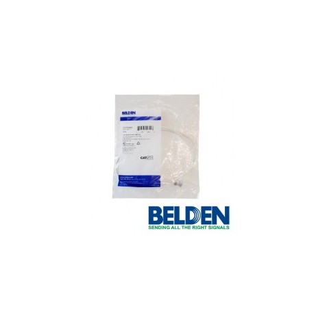 PATCHCORD UTP CAT5E BELDEN BLANCO CMR-RISER 4 PARES CALIBRE CONDUCTOR 24 AWG 100% COBRE USO INTERIOR 4 PIES 1.2 METROS