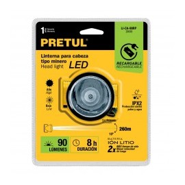 Lampara de Cabeza RECARGABLE tipo Minera 90 lumenes Lampara minera Lampara para cabeza 90 lm