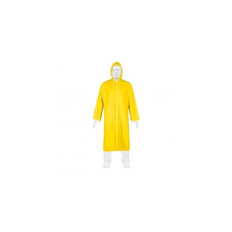 Poncho impermiable de 0.10mm de espesor 100% de PVC con capucha y cordon de ajuste Gabardina impermeable