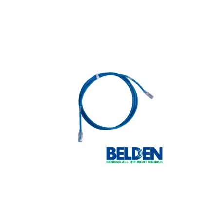 PATCHCORD UTP CAT5E BELDEN PVC AZUL CMR-RISER 4 PARES CALIBRE CONDUCTOR 24 AWG 100% COBRE USO INTERIOR 4 PIES 1.2 METROS