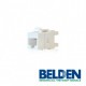 CONECTOR MODULAR JACK RJ45 CAT6 BELDEN BLANCO  COMPATIBLE CON FACEPLATE AX102660,AX102655,AX102249