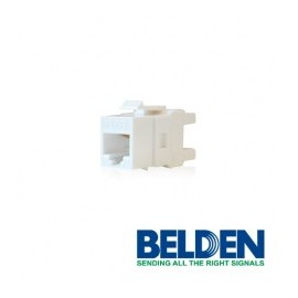 CONECTOR MODULAR JACK RJ45 CAT6 BELDEN BLANCO  COMPATIBLE CON FACEPLATE AX102660,AX102655,AX102249