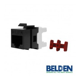 Jack RJ45 Categoría 6 Cat6 BELDEN 8 posiciones GigaSpeed estilo KEYCONNECT Jack Negro