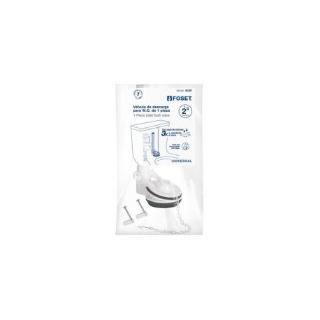 Valvula Descarga 2' Baño Wc De Cadena Inox Foset 	Válvula de 2" pulgadas para baño WC Válvula para WC de 2 pulgadas