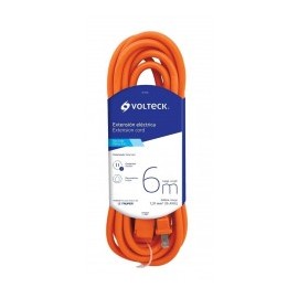 Rough Use Extension of 6 Meters Orange Extension of 6m 6 meters 13 ampere gauge 16 Self-extinguishing PVC extension