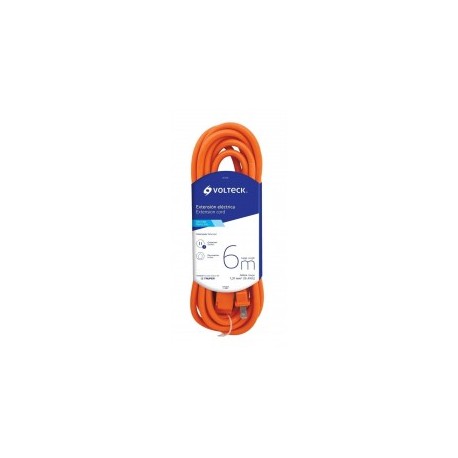 Rough Use Extension of 6 Meters Orange Extension of 6m 6 meters 13 ampere gauge 16 Self-extinguishing PVC extension