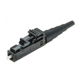 Conector de Fibra Óptica Multimodo OM2, OM3 y OM4, LC Simplex, Pulido en Campo, Color Negro