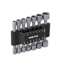 Juego de Dados para taladro con 14 piezas 3/16" 1/4" 9/32" 5/16" 11/32" 3/8" 7/16"