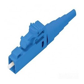 Conector de Fibra Óptica Monomodo OS2 9/125, LC Simplex, Pulido en Campo, Color Azul