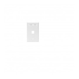 Leviton Wallplate 2x4 1 Port White 1 Port Faceplate Wall Plate with Label Space