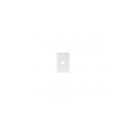 Leviton Wallplate 2x4 1 Port White 1 Port Faceplate Wall Plate with Label Space