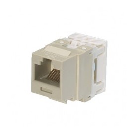 110-Style (Impact) Jack Connector, Keystone Type, Category 6, 8-Position, 8-Wire, Matte White