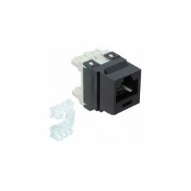 Conector Jack Estilo 110 (de Impacto), Tipo Keystone, Categoría 6, de 8 posiciones y 8 cables, Color Negro
