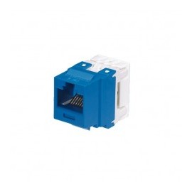 Conector Jack Estilo 110 (de impacto) tipo Keystone Categoria 6 de 8 posiciones y 8 cables Color Azul
