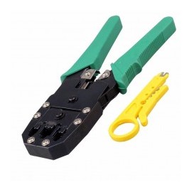 Pinza para Ponchar Cable RJ45 Pinza Ponchadora 3 en 1 Rj11 Rj12 RJ45 Con pelador de Cable Pinza para Plug
