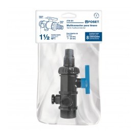 Multiconector Válvula Esfera Tuerca Unión Tinaco Conector para tinaco nunca se oxida