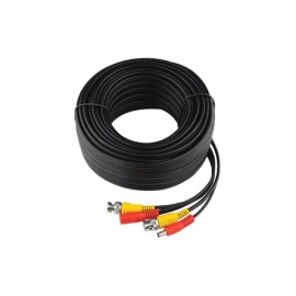 Armored cable for cameras with connectors of 10 meters video in 4k Current and Video Indoor - Outdoor