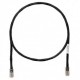 Cable de parcheo UTP Categoría 6, con plug modular en cada extremo - 1 m. - Negro Patch cord 1 Metro Netkey