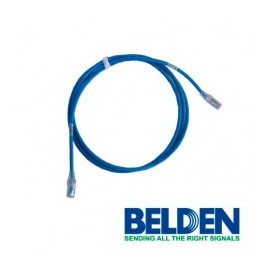 PATCHCORD UTP CAT5E BELDEN PVC AZUL CMR-RISER 4 PARES CALIBRE CONDUCTOR 24 AWG 100% COBRE  7 PIES 2.1 METROS