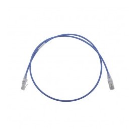 Patch Cord MC6 Modular Cat6 UTP, CM/LS0H, 3ft, Color Azul, Diámetro Reducido (28AWG)