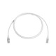 Patch Cord MC6 Modular Cat6 UTP, CM/LS0H, 5ft, Color Blanco, Diámetro Reducido (28AWG), Versión Bulk