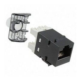 Jack Cat.6 Categoría 6 AMP Netconnect SL 110 Series Modular Jack RJ45 AMP Unshielded Jack hembra RJ45 Commscope Negro