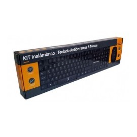 Teclado Antiderrames / Mouse Optico Perfect Choice Inalambrico Usb Negro Kit de teclado con Mouse inalambrico