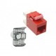Jack Cat.6 Categoría 6 AMP Netconnect SL 110 Series Modular Jack RJ45 AMP Unshielded Jack hembra RJ45 Commscope Rojo