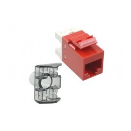 Jack Cat.6 Categoría 6 AMP Netconnect SL 110 Series Modular Jack RJ45 AMP Unshielded Jack hembra RJ45 Commscope Rojo