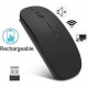 Mouse inalambrico recargable con cable micro usb incluido Mouse recargable Mouse Negro Mouse delgado Mouse comodo