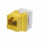 Conector Jack Estilo 110 (de Impacto), Tipo Keystone, Categoría 6, de 8 posiciones y 8 cables, Amarillo Jack Amarillo Cat.6