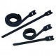 Kit de 10 Cintas de Contacto, de 12.7mm de Ancho, 203mm de Largo, Color Negro Velcro en tiras Tiras de Velcro