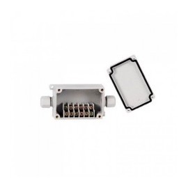 Caja de Conexión Exterior con Conexión Lateral para 6 Líneas (doble tornillo). Incluye Glándulas.