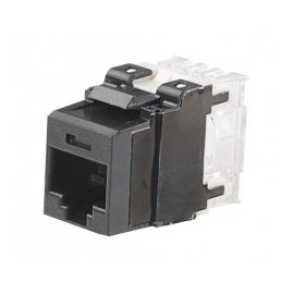 110-Style (Impact) Jack Connector, Keystone Type, Category 5e, 8-Position, 8-Wire, Black Color