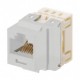110-Style (Impact) Jack Connector, Keystone Type, Category 5e, 8-Position, 8-Wire, Matte White Color