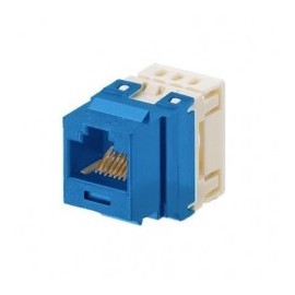 110-Style (Impact) Jack Connector, Keystone Type, Category 5e, 8-Position, 8-Wire, Blue Color