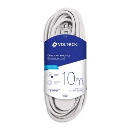Extensión Eléctrica Doméstica, 10 Metros , Blanca, Volteck 48036 Extension Blanca para Casa Extensión electrica