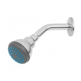 Regadera Redonda, Cabeza Abs de plastico, 2-1/2 Cabeza con brazo tubo para pared de regadera ya incluido