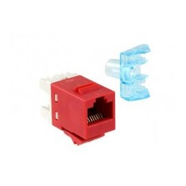 Jack Cat.5e Categoría 5e AMP Netconnect SL 110 Series Modular Jack RJ45 AMP Unshielded Jack hembra RJ45 Commscope Rojo