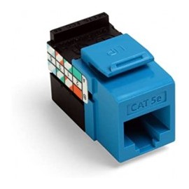 Jack Cat5e LEVITON blue Network connector Blue type Female RJ45 Leviton Category 5e, 8 positions Leviton Network Connector