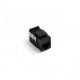 Jack Cat5e LEVITON Black Network connector Black female type RJ45 Leviton Category 5e, 8 positions Leviton Network Connector