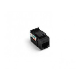 Jack Cat5e LEVITON Black Network connector Black female type RJ45 Leviton Category 5e, 8 positions Leviton Network Connector