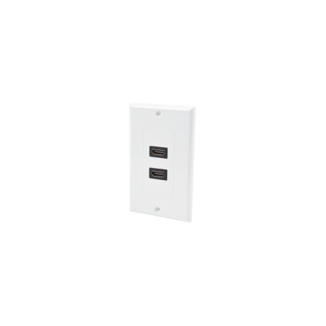 Placa de pared HDMI 2 puertos 1080p PVC 2x4 Blanca Placa de Pared de 2 puertos HDMI Hembra-Hembra