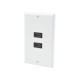 Placa de pared HDMI 2 puertos 1080p PVC 2x4 Blanca Placa de Pared de 2 puertos HDMI Hembra-Hembra